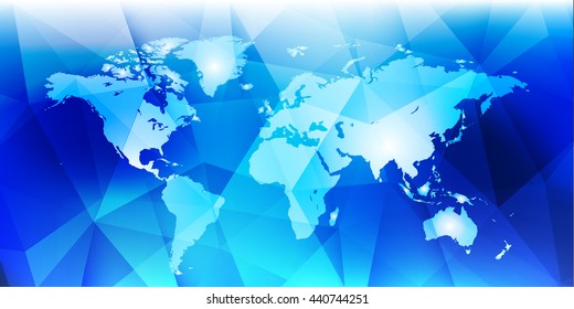 World map sea background