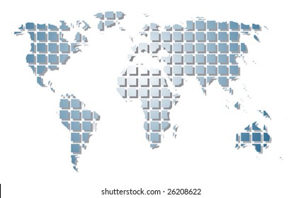 World map. To see similar please visit my gallery.