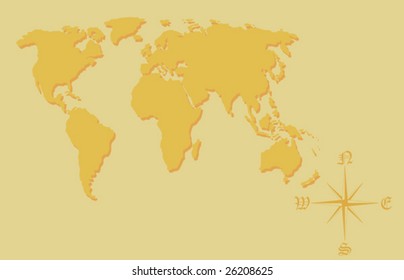 World map. To see similar please visit my gallery.
