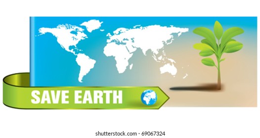 world map and seedling