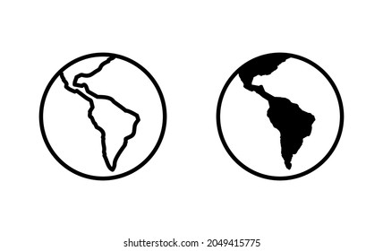 World map set. Worldmap sign and symbol. Globe icon