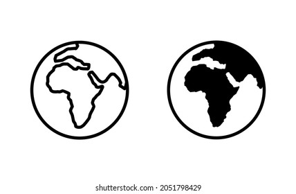 World map set. Worldmap sign and symbol. Globe icon