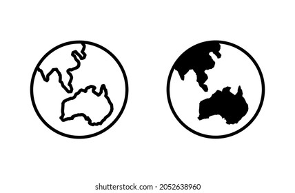 World map set. Worldmap sign and symbol. Globe icon