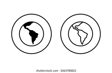 World map set. Worldmap sign and symbol. Globe icon