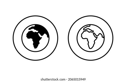 World map set. Worldmap sign and symbol. Globe icon