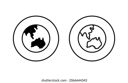 World map set. Worldmap sign and symbol. Globe icon