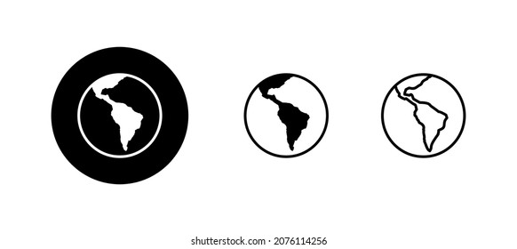 World map set. Worldmap sign and symbol. Globe icon