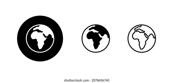 World map set. Worldmap sign and symbol. Globe icon