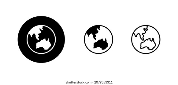 World map set. Worldmap sign and symbol. Globe icon