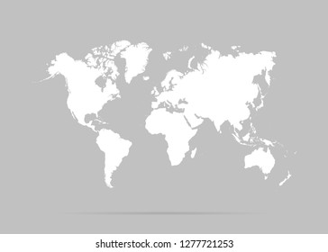 World Map Shadow Stock Vector (Royalty Free) 1277721253 | Shutterstock