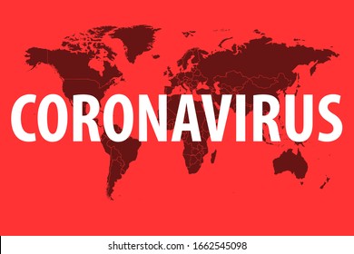 Weltkarte, die das Risiko der Ausbreitung des COVID-2019-Coronavirus aufzeigt. Vektorillustration.