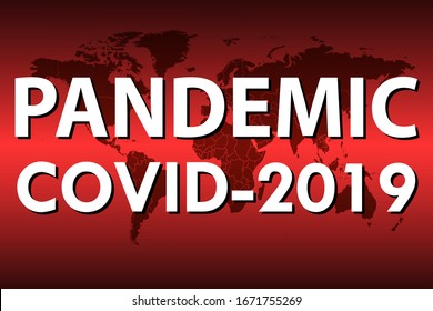 World map showing the risk of spreading COVID-2019 coronavirus. Vector illustration.