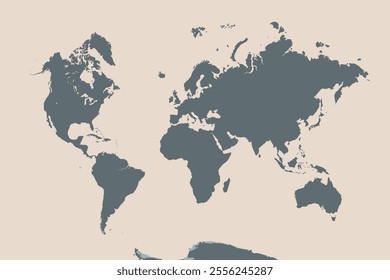 World Map, sign silhouette. World Map Globe. Vector Illustration isolated on transparent background.