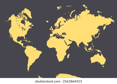 World Map, sign silhouette. World Map Globe. Vector Illustration isolated on transparent background.