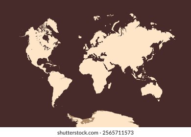 World Map, sign silhouette. World Map Globe. Vector Illustration isolated on transparent background.