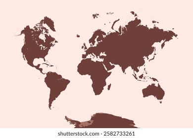 World Map, sign silhouette. World Map Globe. Vector Illustration isolated on transparent background.