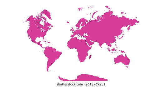 World Map, sign silhouette. World Map Globe. Vector Illustration isolated on transparent background.