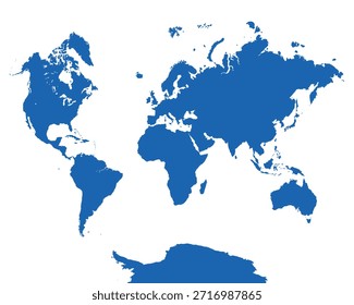 Mapa mundial, silueta de signos. Mapa mundial Globo. Ilustración vectorial aislada sobre fondo transparente.