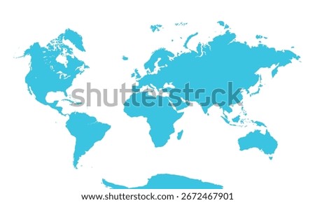 World Map, sign silhouette. World Map Globe. Vector Illustration isolated on transparent background.