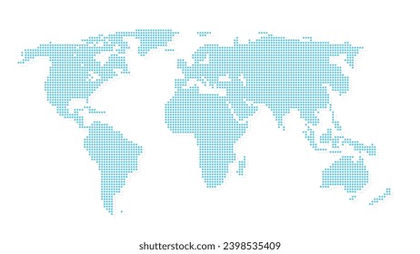 World map silhouette in circles vector isolated on white background