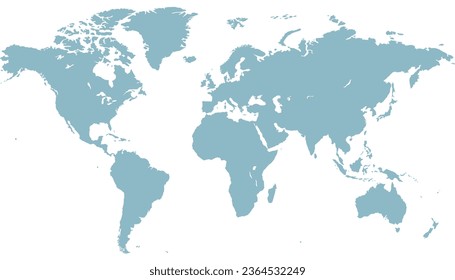 World map. Silhouette map. Color modern vector map	
