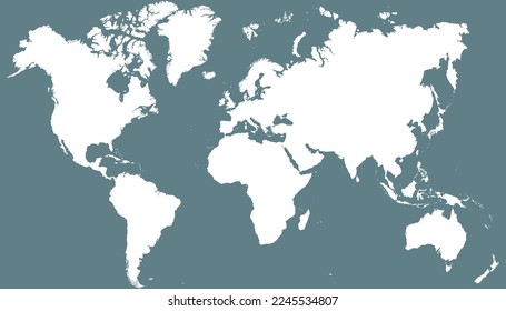 World map. Silhouette map. Color vector modern map	