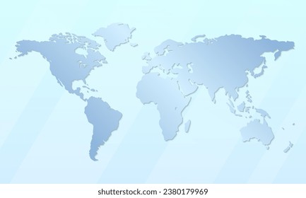 World map silhouette. Global earth background with continents. Vector illustration.