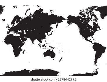 World map (silhouette)
no borders