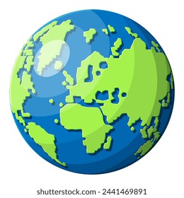 World map silhouette. Planet earth. Cartography and geography. Vector illustration in flat style