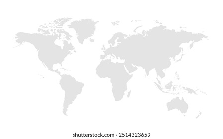 silueta del mapa mundial. Mapa del mundo simple en buena calidad. Plantilla de mapas digitales para empresas, medios de comunicación, asuntos exteriores, internacionales .