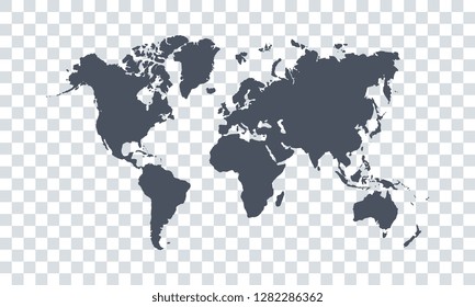 World Map silhouette Transparent Background Vector - Powered by Shutterstock - Get 15% off with code: PIKWIZARD15