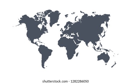 World Map silhouette vector