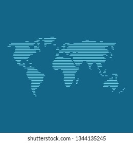 World Map Silhouette Vector Stock Vector (Royalty Free) 1344135245 ...