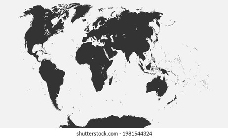 World map silhouette. Vector illustration.