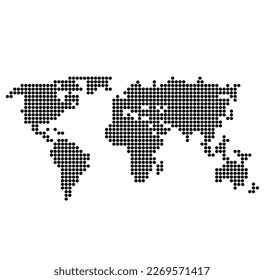 world map silhouette vector illustration