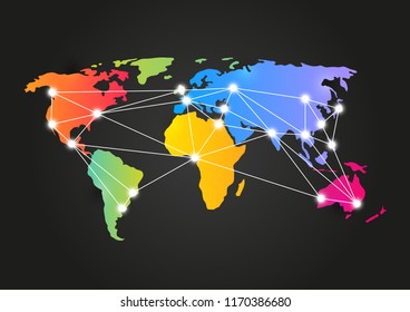 World map silhouette for Your design