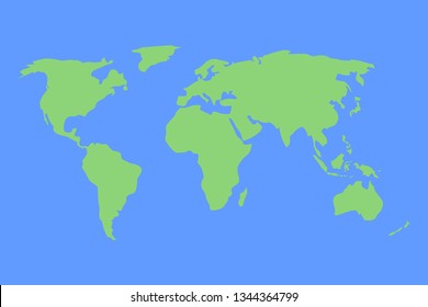 World map simple background vector