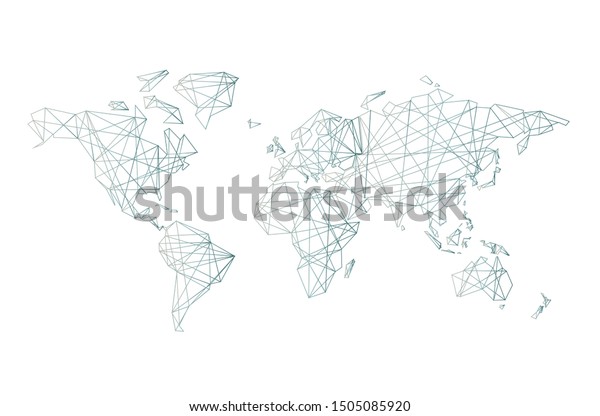 World Map Simple Vector Map World Stock Vector Royalty Free