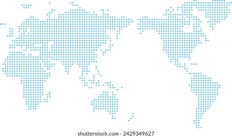 World Map with Simple Vector Dots