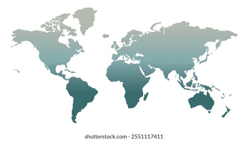 Mapa mundial. Ilustración simplificada del mapa del mundo. Vector simple del mapa del mundo.