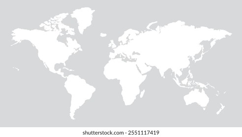 World map. Simplified World Map Illustration. simple world map vector.