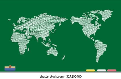 World map sketch Vector