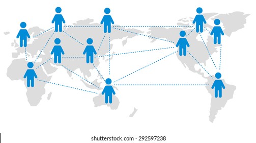 World map Social networking service Vector