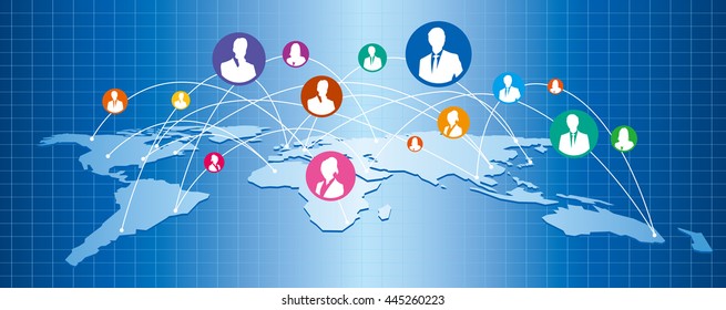 World map Social networking service Vector