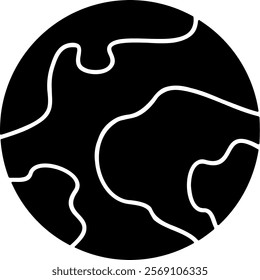 World map Solid Style Sample EPS Icon