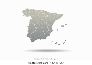 world map of spain in europe