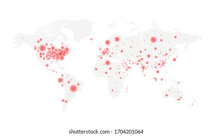 world map spread infectious disease Covid 19, spread virus vector