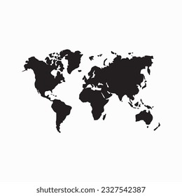 World Map Svg, World Svg, Travel Svg World Map Clipart Png Cricut Svg, Map Cut File for Silhouette Continents Shape Global Map  svg