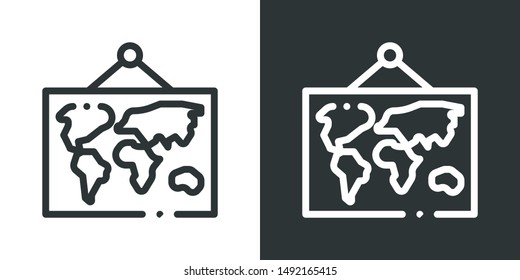 World Map Symbol Icon Vector