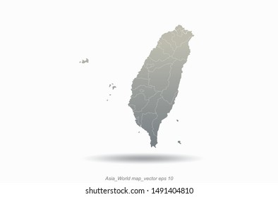 world map taiwan outline in vector.
taiwan country map background.